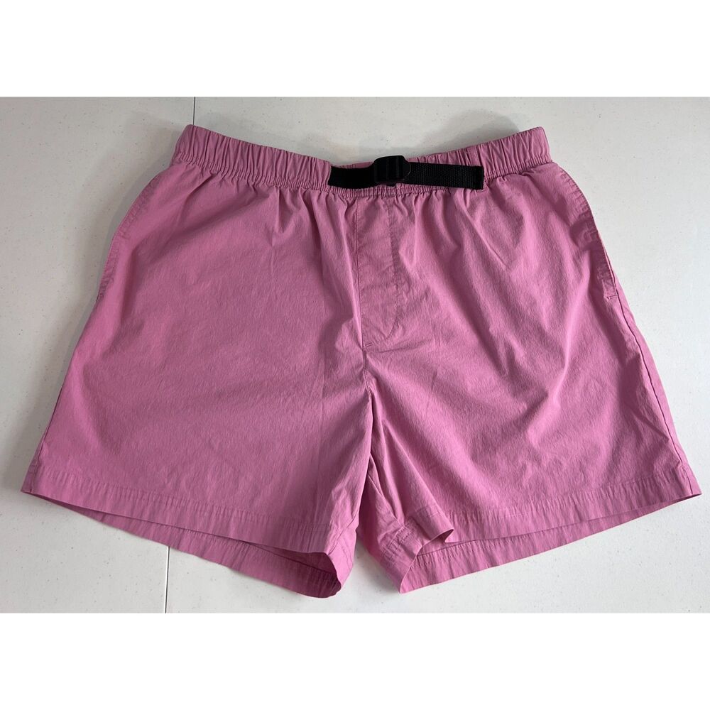 Wild Fable Women's Belted Cotton Nylon Blend Shorts Fuchsia Pink Purple Size L
